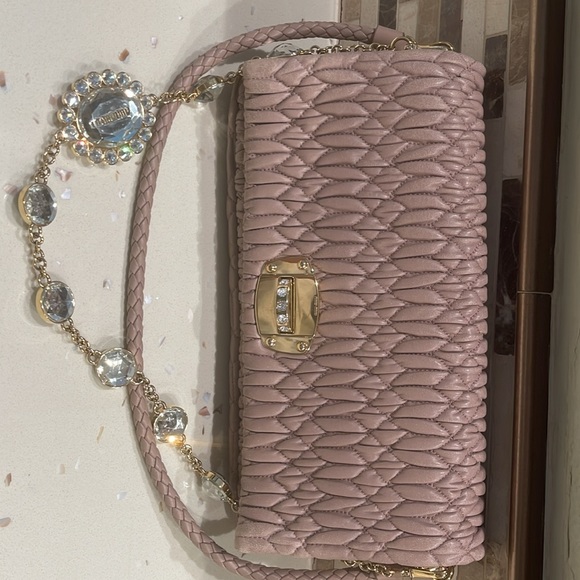 Miu Miu quilted bag Napa crystal clear n cammeo color - Picture 8 of 12